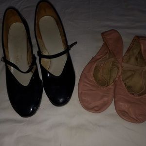 Ballet and tap shoes
